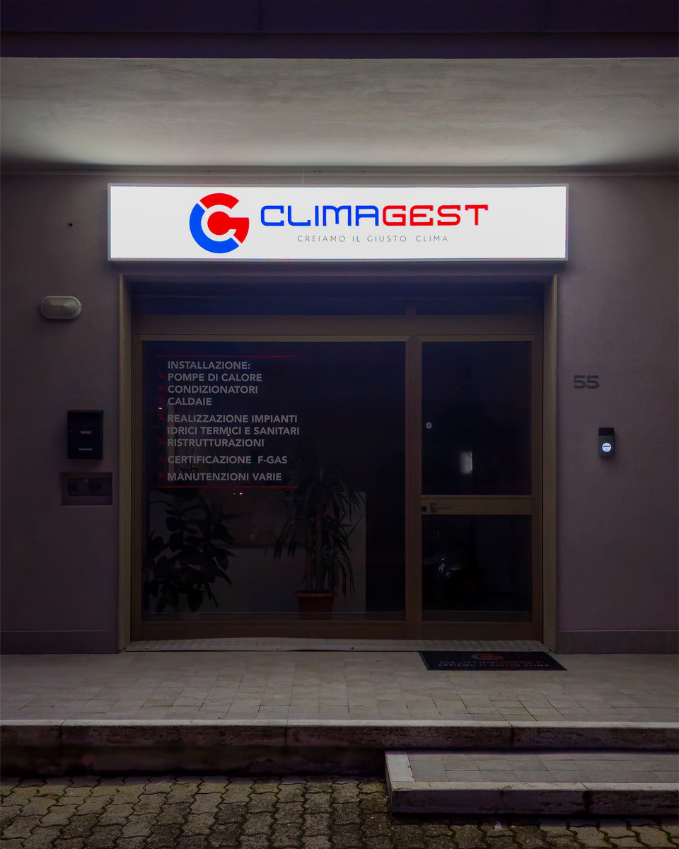 Realizzazione Cassonetto luminoso tradizionale per Climagest